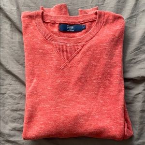 J. Crew cotton crewneck sweater - coral - men’s L